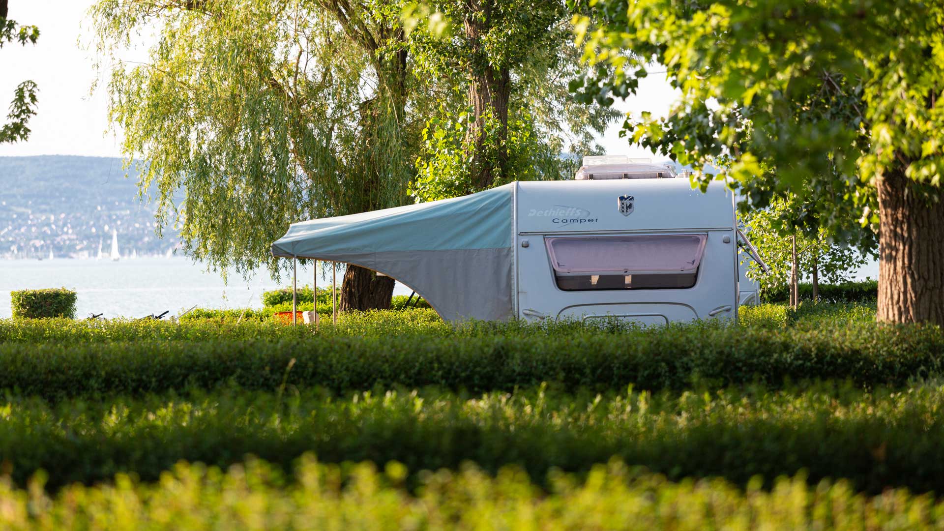 ‘Comfort’ caravan pitches – Mirabella Camping, Zamárdi, Lake Balaton