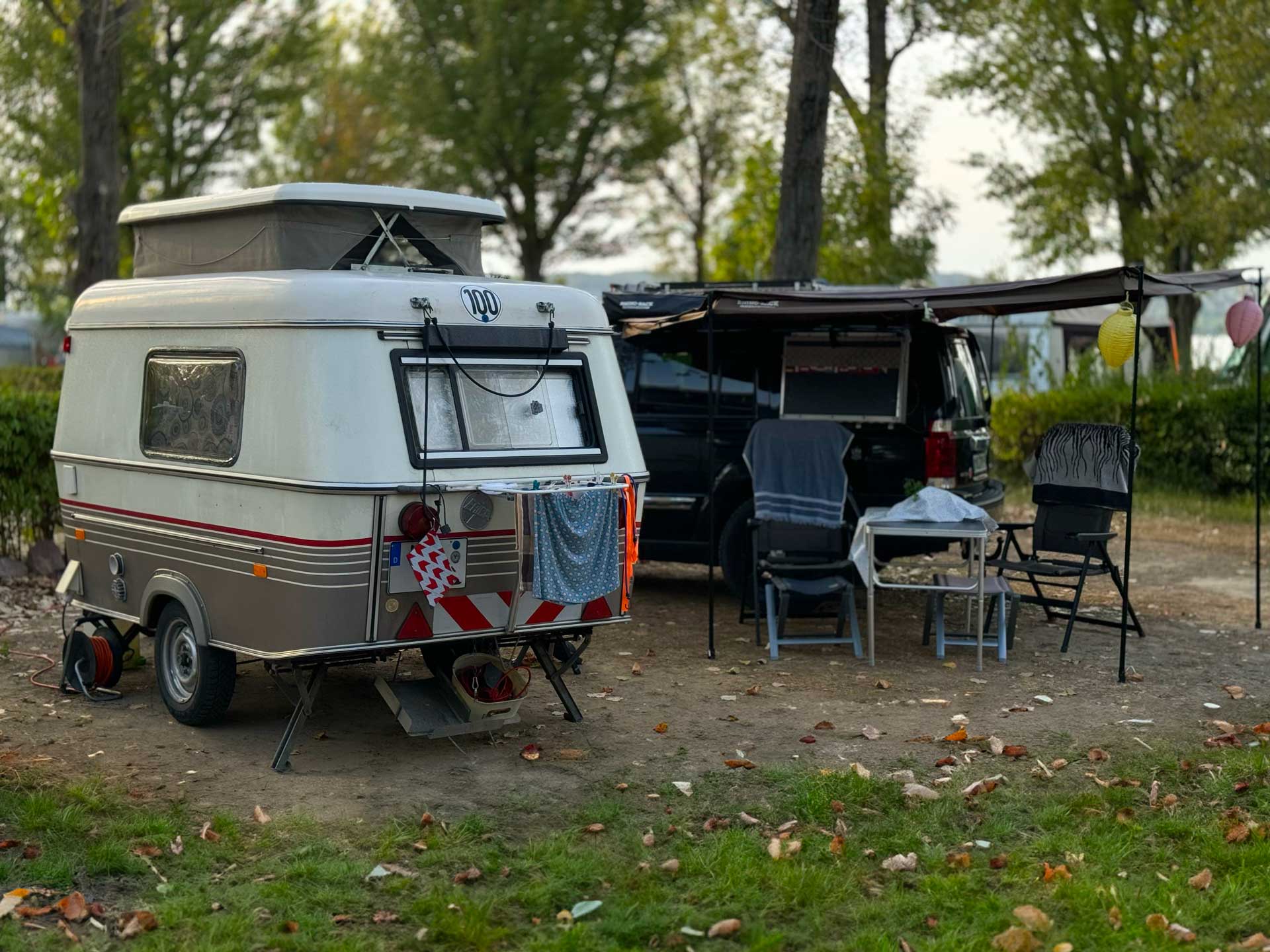 Mirabella Camping Star mobile house at the shore of Lake Balaton