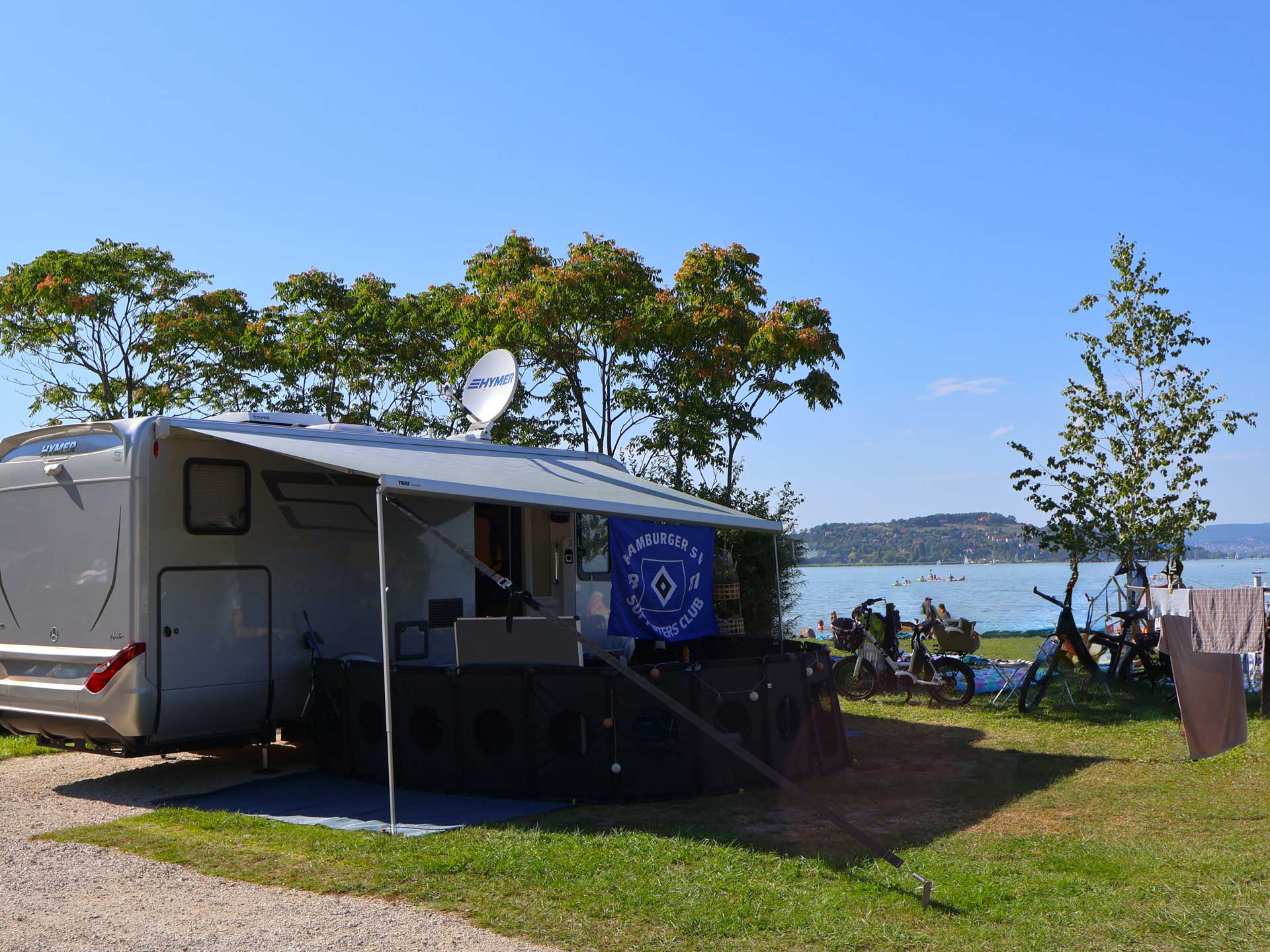 őszi horgászat Balaton part Zamárdi Mirabella Camping