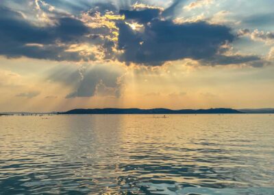 vakáció Balaton Zamárdi naplemente